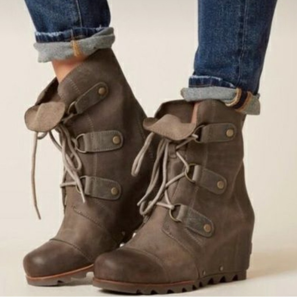 Sorel Joan Of Arctic‎ Wedge Bootie NL2305 Tan 7.5